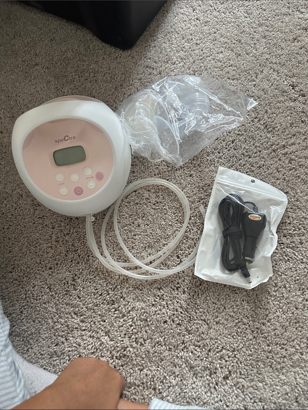 Electric Breast Pump - White & Pink